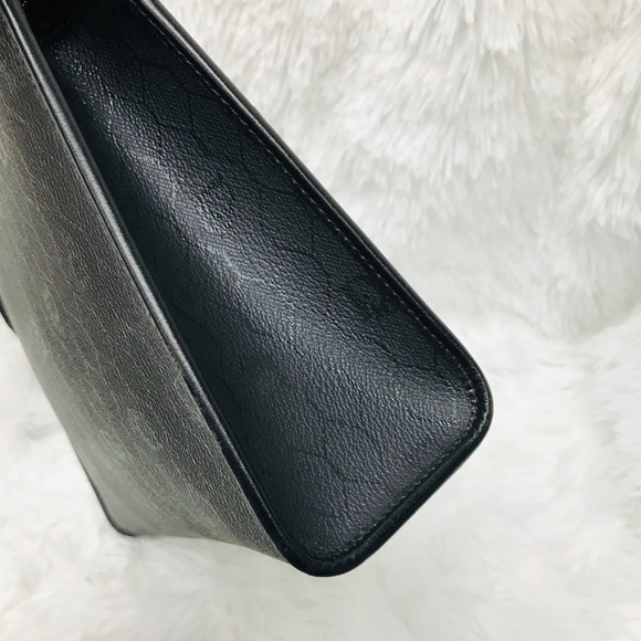 CHRISTIAN DIOR CLUTCH CASE BLACK LEATHER - Picture 3 of 8